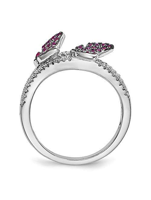 925 Sterling Silver Cubic Zirconia Cz Butterfly Band Ring Fine Jewelry For Women Gifts For Her