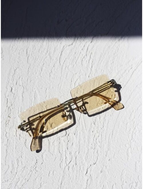 Buy Shein Rimless Sunglasses With Case online Topofstyle