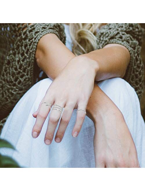 choice of all Adjustable Arrow Knot Wave VSCO Rings for Women Simple Adjustable Rings Set for Teen Girls