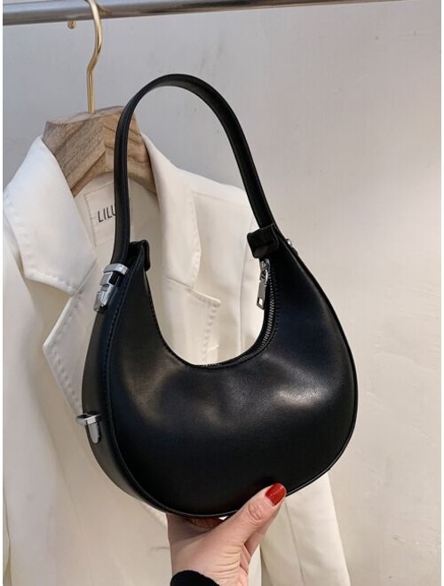 Shein Minimalist Elegant Baguette Hobo Bag