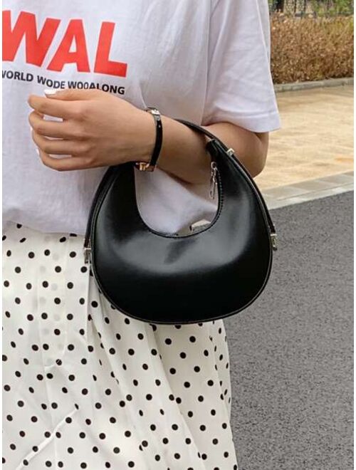 Shein Minimalist Elegant Baguette Hobo Bag