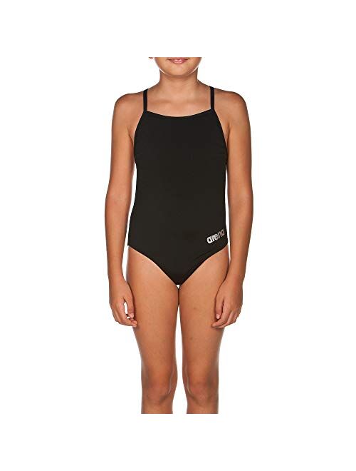 arena Girl's Mast MaxLife Thin Strap Open Racer Back One Piece Swimsuit