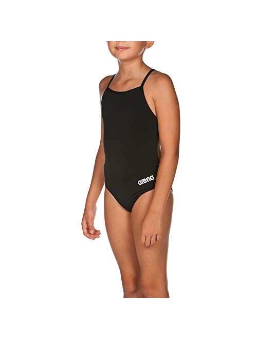 arena Girl's Mast MaxLife Thin Strap Open Racer Back One Piece Swimsuit