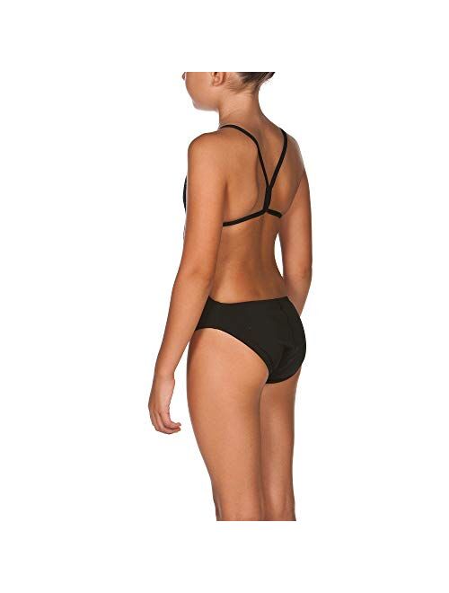 arena Girl's Mast MaxLife Thin Strap Open Racer Back One Piece Swimsuit