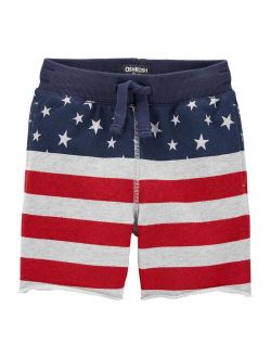 Toddler Boy OshKosh B'gosh® American Flag Stars & Stripes Pull On Shorts
