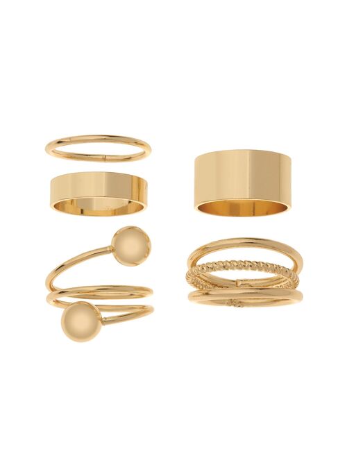 Sonoma Goods For Life® Gold Tone Wide & Layered Stackable Ring Set