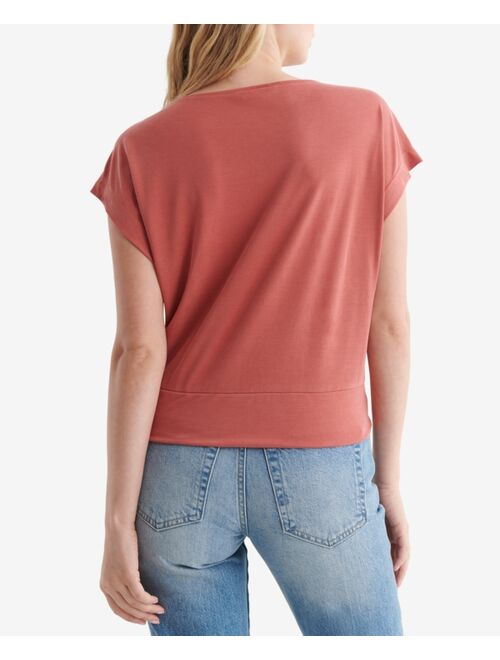 Lucky Brand Sand-Wash Twist-Front Top
