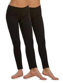 Cotton Modal Leggings (2-Pack) Extra Lightweight Breathable Leggings for Women, Lounge Pants, Style: C2201
