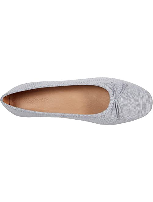 Madewell The Adelle Ballet Flat in Lizard Embossed Leather