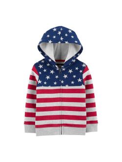 Toddler Boy OshKosh B'gosh® American Flag Stars & Stripes Zip Hoodie