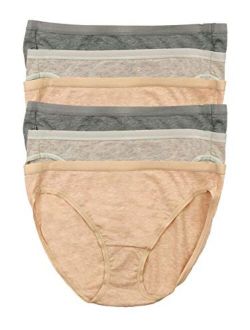 Organic Cotton Bikini Underwear for Women - Bikini Panties for Women, Seamless Panties for Women (6-Pack)
