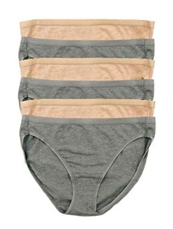Organic Cotton Bikini Underwear for Women - Bikini Panties for Women, Seamless Panties for Women (6-Pack)