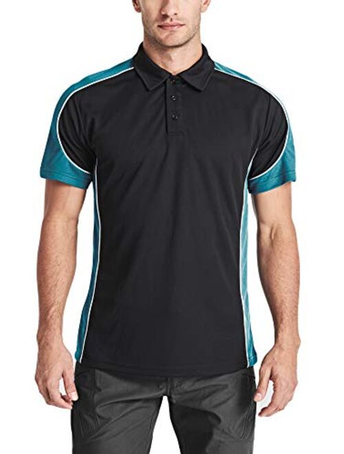 MAGCOMSEN Men's Outdoor Golf Polo Short Sleeve 3 Button Quick Dry Casucal Pique Jersey Polo Shirts