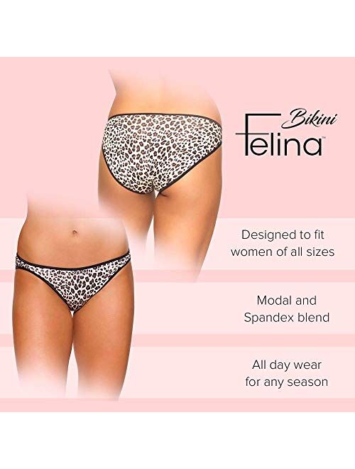 Felina Smooth Low Rise Bikini Panties - Seamless Underwear for Women, Panties for Women (10-Pack)