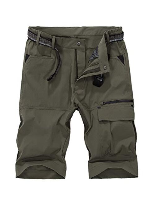 Sun Protection Tear Resistant MAGCOMSEN Men's Shorts Cargo Work Hiking Tactical Shorts with 5 Pockets Quick Dry