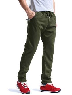 Men's Joggers Wrinkle-Free Sweatpants Lightweight Drawstring Zipper Pockets Workout Running Pants
