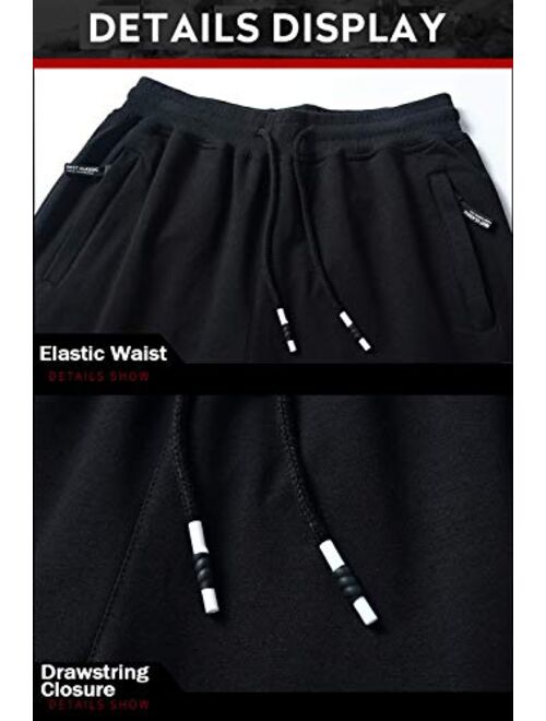 MAGCOMSEN Mens Joggers Wrinkle-Free Sweatpants Lightweight Drawstring Zipper Pockets Workout Running Pants