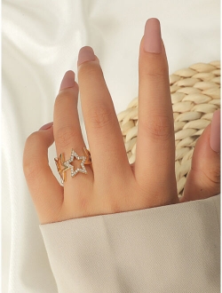 Star Design Cuff Ring