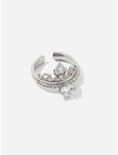 Shein Double Layered Crown Cuff Ring 2pcs