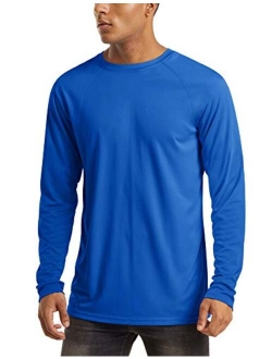 Men's Sun Protection T-Shirt UPF 50  UV Long Sleeve Moisture Wicking Performance Athletic Shirt