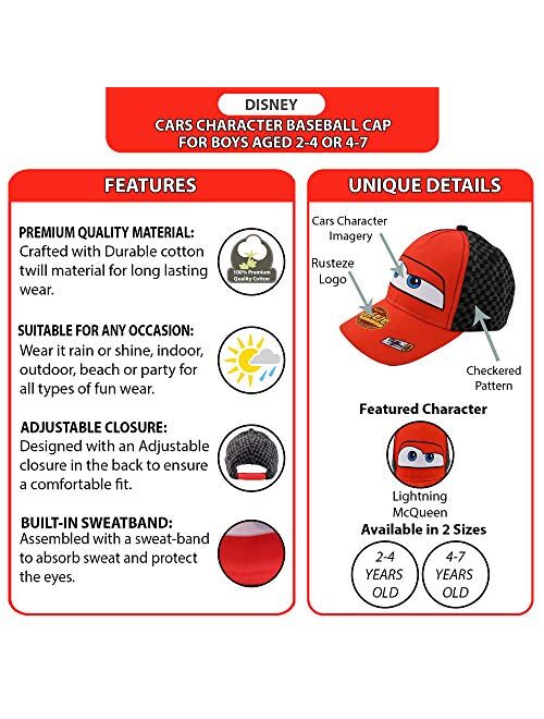 Disney Cars Lightning McQueen Baseball Cap (Toddler/Little Boys)