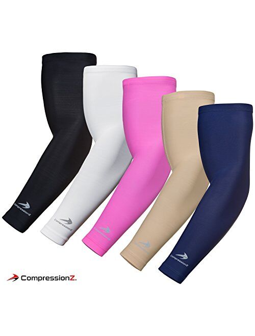 CompressionZ Compression Arm Sleeves for Men & Women UV Protection Elbow Sleeve