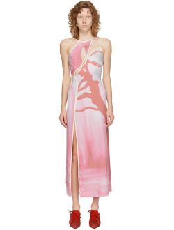Ottolinger White & Pink Satin Strappy Dress