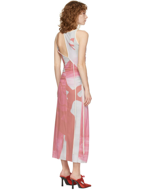 Ottolinger White & Pink Satin Strappy Dress