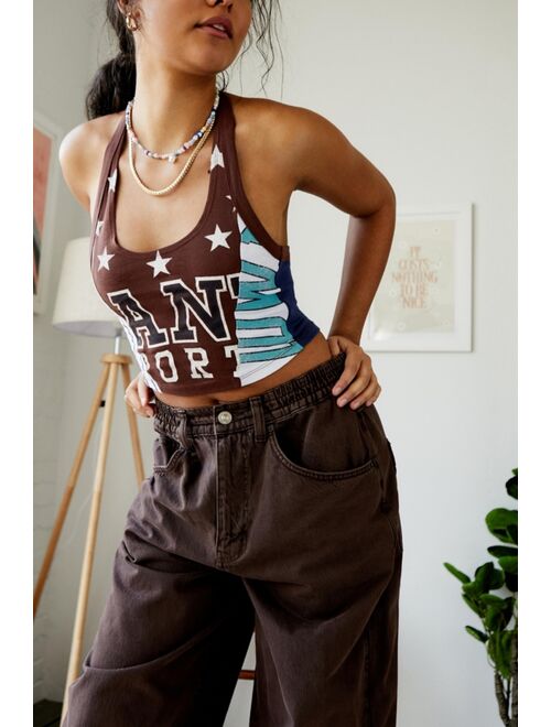 Urban Outfitters UO Spliced Collegiate Halter Top