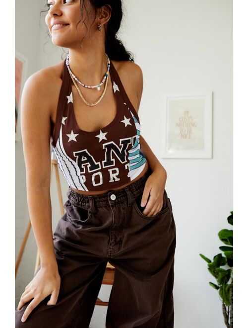 Urban Outfitters UO Spliced Collegiate Halter Top