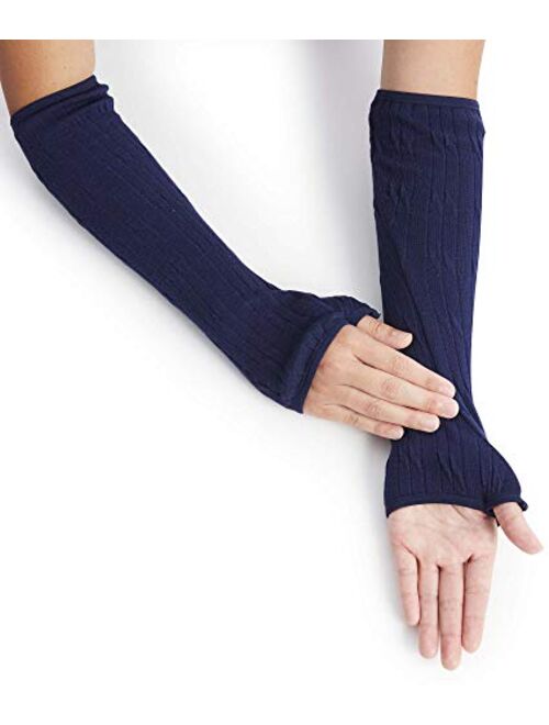Women's and Men's Adaptive Arm Warmer Protectors Sweaterknit with Loop Cables