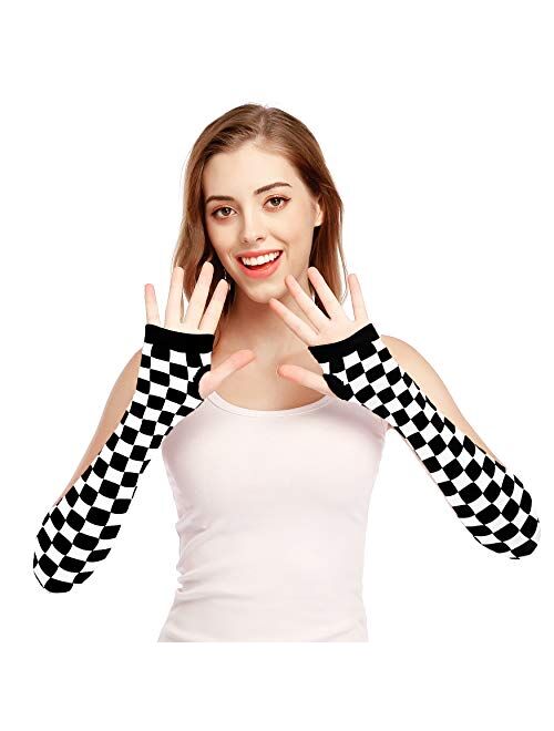 Bienvenu Arm Warmers Goth for Women Fingerless Gloves Long Mittens