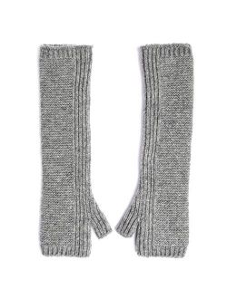 Graham Cashmere Women's Pure Cashmere Long Length Purl Wristwarmers