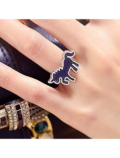 2 PCS Vintage Stone Mood Rings for Women Girls Color Changing Jewelry Adjustable Unisex Gifts