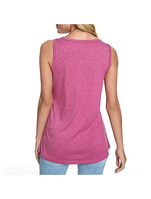 zarmfly Womens American Flag Tank Tops 4th of July Loose Sleeveless Stars Stripes Patriotic T Shirt