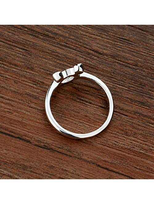 Dankadi Girl 925 Sterling Silver Ring New Mickey Shaped Rings Size 4-8# Solid Silver Material Feminine Jewelry Birthday Gift