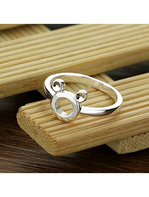Dankadi Girl 925 Sterling Silver Ring New Mickey Shaped Rings Size 4-8# Solid Silver Material Feminine Jewelry Birthday Gift