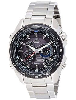 Men's EQS500DB-1A1 Edifice Tough Solar Stainless Steel Multi-Function Watch with Link Bracelet