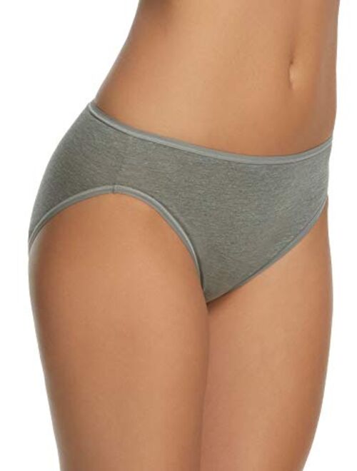 Felina Cotton Stretch Hi Cut Panty (6-Pack) Full Coverage Underwear for Women - Sexy Lingerie Panties for Women, Style: C1818