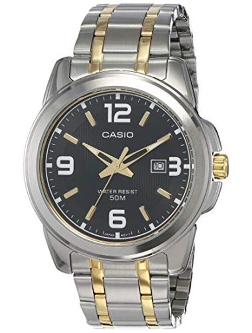 CASIO MTP-1314SG-1AV Men's Enticer Gents (Black/Gold) Stainless Steel Analog Quartz Watch