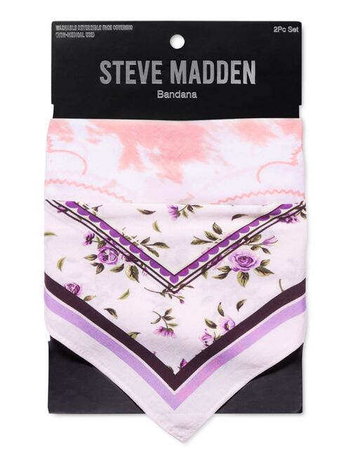 Steve Madden 2-Pk. Floral-Print & Tie-Dyed Cotton Bandanas