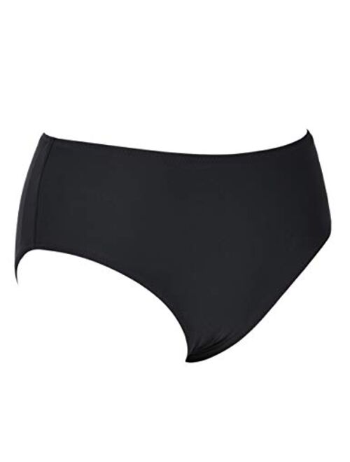 Hilor Women's High Waisted Bikini Bottom Solid Swimsuits Swim Briefs Classic Tankini Bottom Swim Shorts