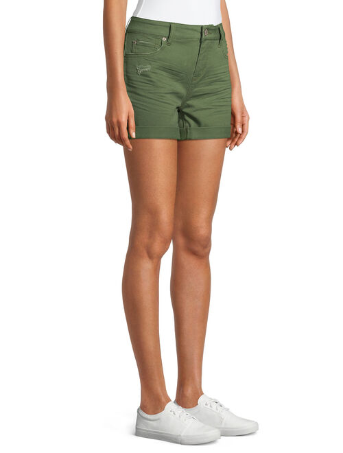 Time and Tru Women's Mid Rise Core Shorts
