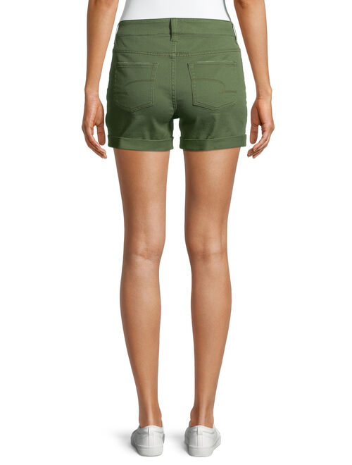 Time and Tru Women's Mid Rise Core Shorts