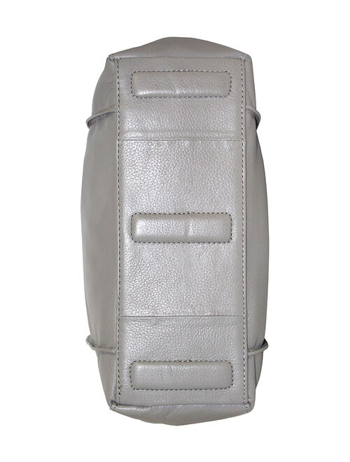 Nino Bossi Handbags Stone Gray Alberta Leather Hobo