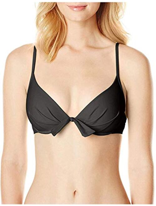 Body Glove Women's Smoothies Greta Solid Molded Cup Push Up Underwire Bikini Top Swimsuit