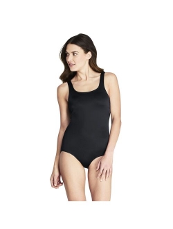Tugless Sporty Chlorine Resistant One-Piece Swimsuit