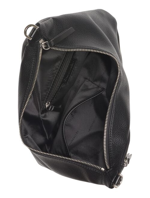 Calvin Klein Women's Leather Geo Small Hobo Bag