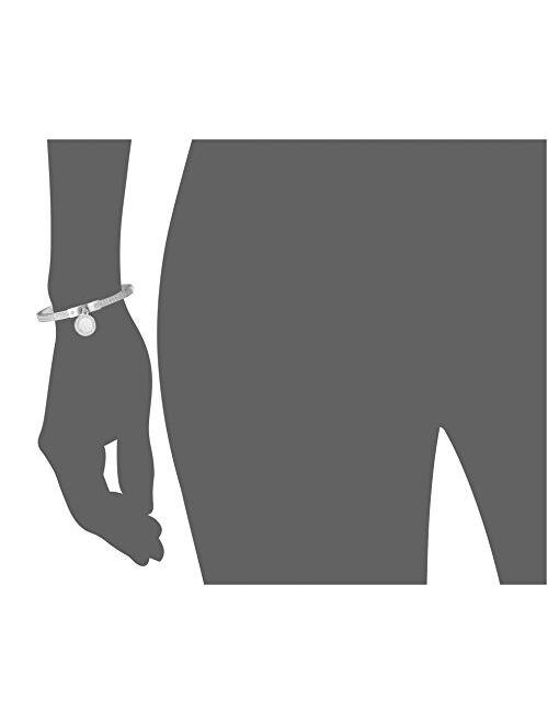 Michael Kors Silver Tone Fulton Hinge Bangle Bracelet