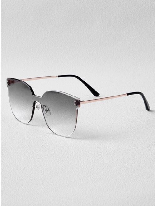 MOTF Premium Ombre Lens Rimless Sunglasses